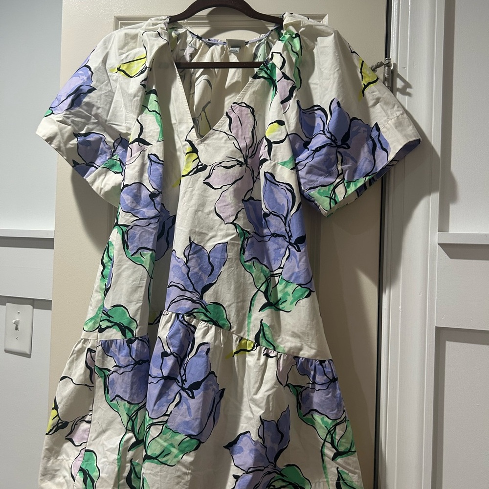 A New Day White Floral Mini Dress